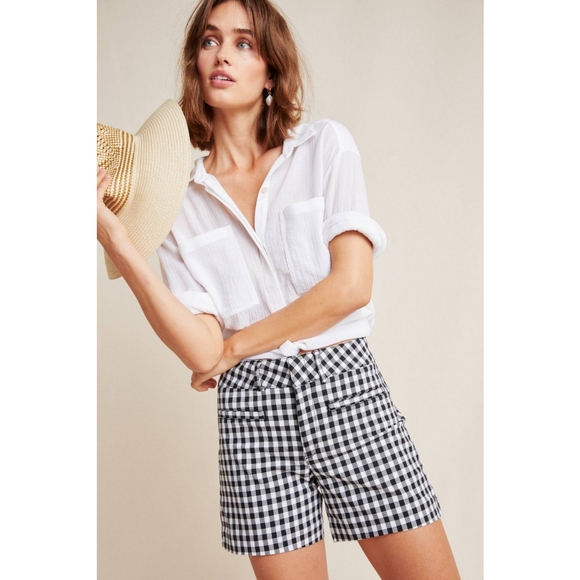 Anthropologie Picnic Gingham Shorts Plaid - Picture 2 of 11